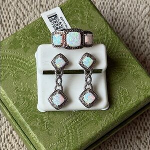 New✨ Vintage Opal Jewelry Set Silver